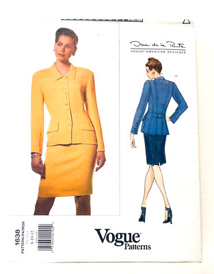 VOGUE Patterns  OSCAR DE LA RENTA - Jacket & Skirt   - Size 8-10-12 -  No. 1638
