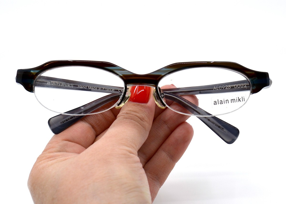 NEW ALAIN MIKLI AL 0928 0002 BLUE BROWN AUTHENTIC EYEGLASSES  display picture 1
