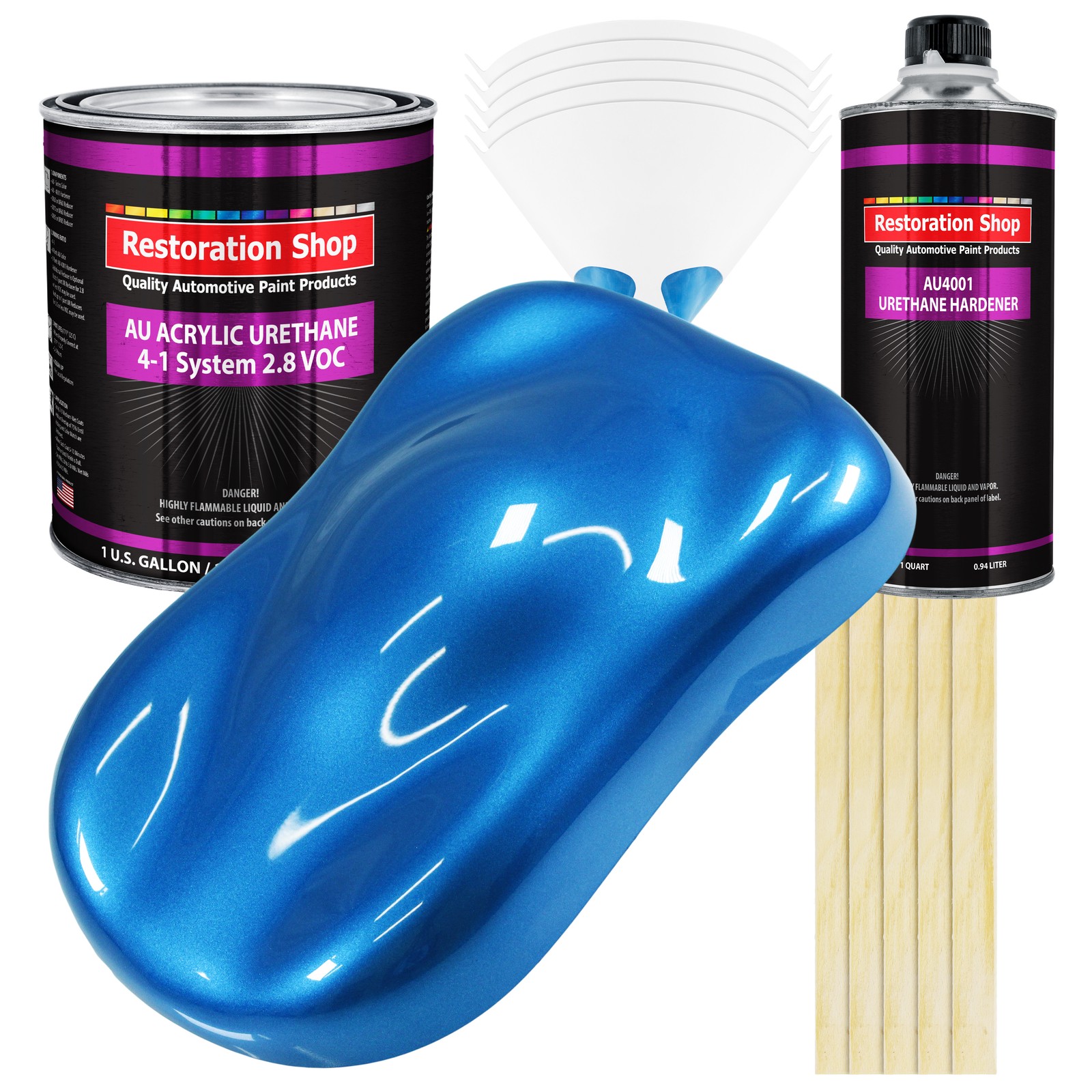 Restoration Shop Fiji Blue Metallic Acrylic Urethane Gallon Kit Auto Paint