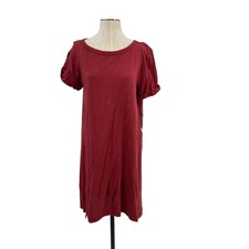Wilt T-Shirt Dress Short Sleeve Crewneck Cotton Red Size Large