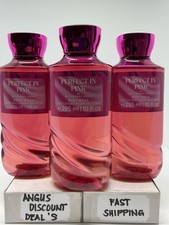 Bath Body Works 3 PACK PERFECT IN PINK BODY WASH 10oz, NEW