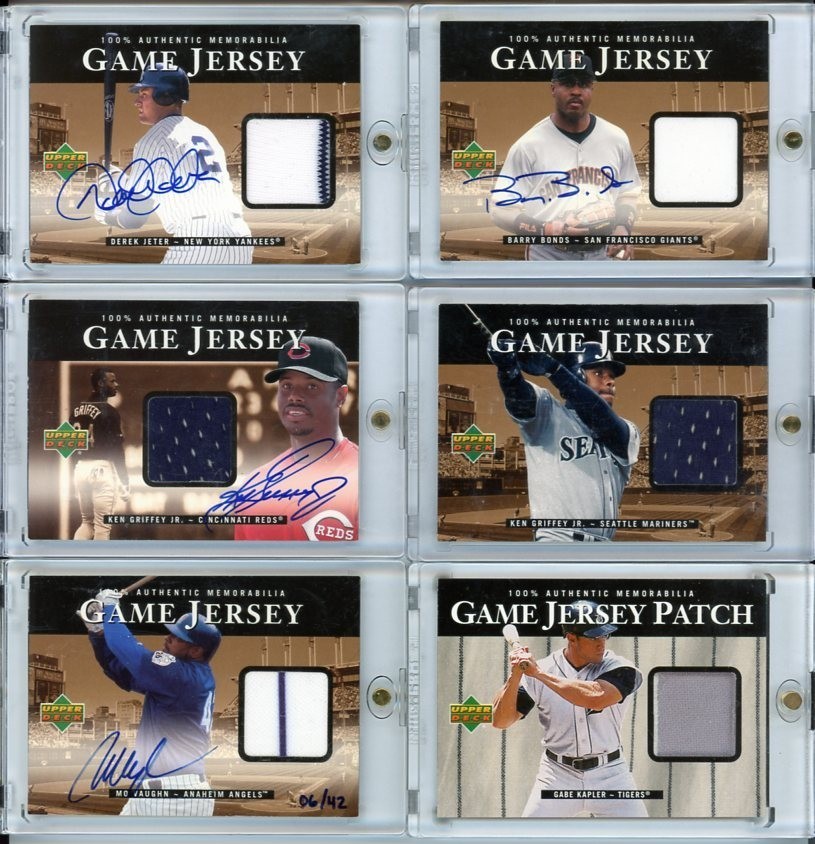 HUGE!! 2000 Upper Deck Game Jersey/Autograph Series 1/Series2. Near Complete Set