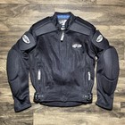 Joe Rocket Ballistic Series Black Men's S Mesh Motorcycle Jacket Black Padded