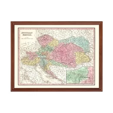 Old Map of Austria 1836 - Vintage Austria Art Wall Decor