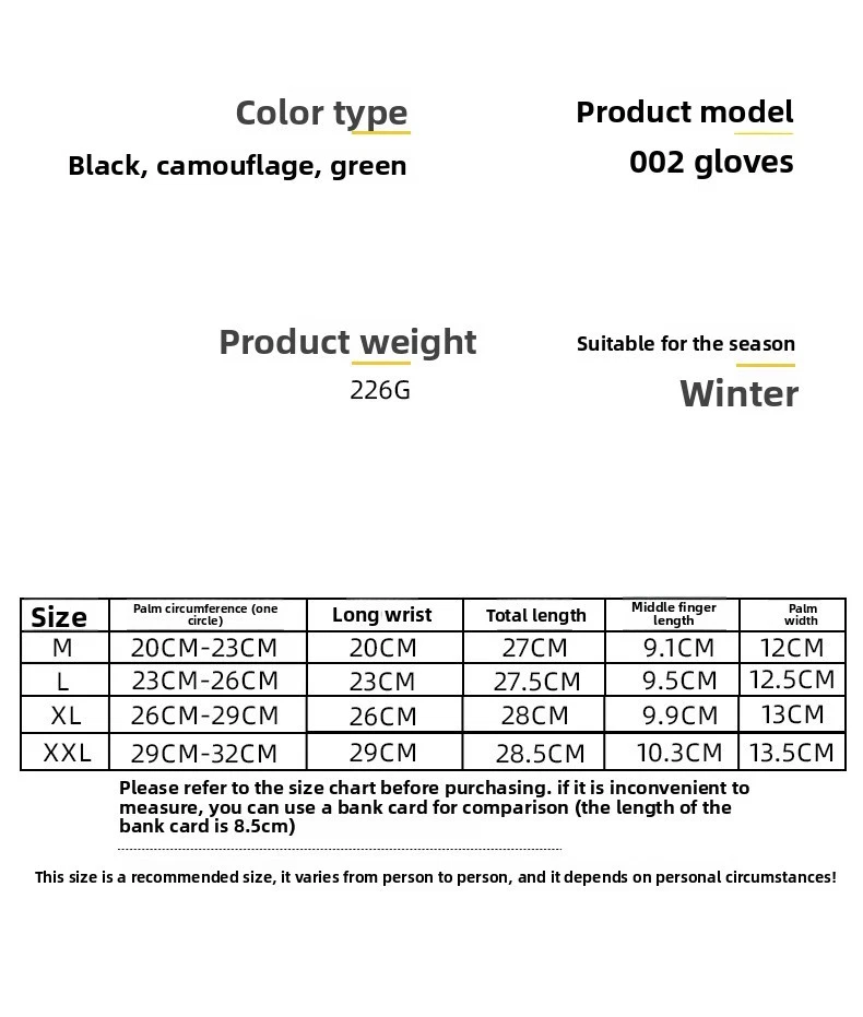 Tactical Full Finger Gloves Warm Touch Screen for Outdoor Waterproof Motorbike - Image 3 of 4