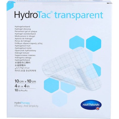 Hydrotac Transparent Hydrogelverb.10x10 cm 10St - PZN 12801691