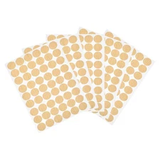 12 Sheet/648Pcs 21mm Dia PVC Self Adhesive Screw Hole Cover Stickers, Khaki