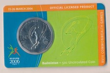Australia: 2006 Commonwealth Games 50c Badminton in RAM Card, Very Scarce