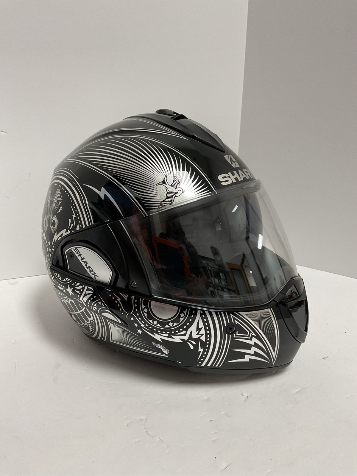 Shark Evoline 3 ST Mezcal Helmet Black/Silver - Large 