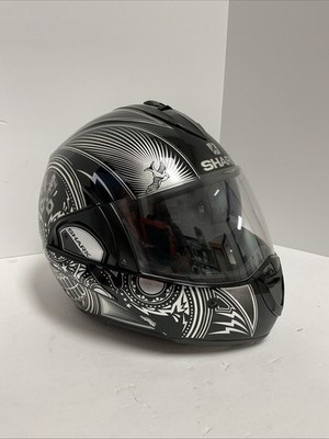 Shark Evoline 3 ST Mezcal Helmet Black/Silver - Large 