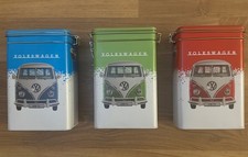 VW Bulli T1 Kaffeedose, Dose, Vorratsdose rot , grün und blau