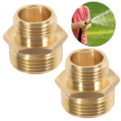 #ad 3 4quot; GHT Male to 1quot; NPT Male Brass Adapter Garden Hose to Pipe Connector Fitting $17.85