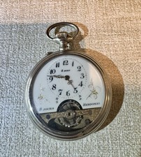 Antique Hebdomas 8 Days Jours Swiss Pocket Watch. Working