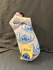 NWT Stitch Socks No Show Sock Size 9-11 Multi Color And Patterns SKU TR52 Disney