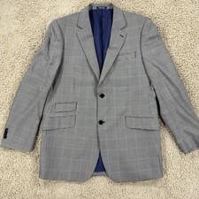 Paul Fredrick Classic Fit 42L Micro Houndstooth Wool Blend Sport Coat Blazer