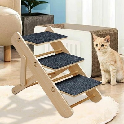   Faltbare Holz -Haustreppenstufen vielseitig für Autos Couch Sturdy Cat