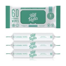 Stall Mates Flushable Wipes 60-Count Hypoallergenic Unscented Vitamin E Aloe