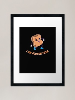 Eine lustige Scheibe Brot Gerahmtes Kunstwerk P Gerahmtes Wandbild Poster Leinwanddruck Bild