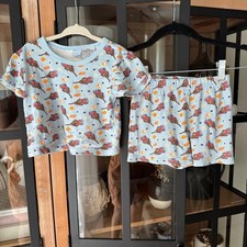 Vintage 90s Disney tigger cars winnie the pooh set tshirt tee shorts pajama baby