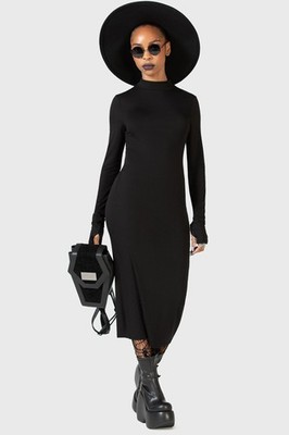 KILLSTAR KIHILIST Midikleid - Flash of Presence Mesh Goth Gothic Alternative