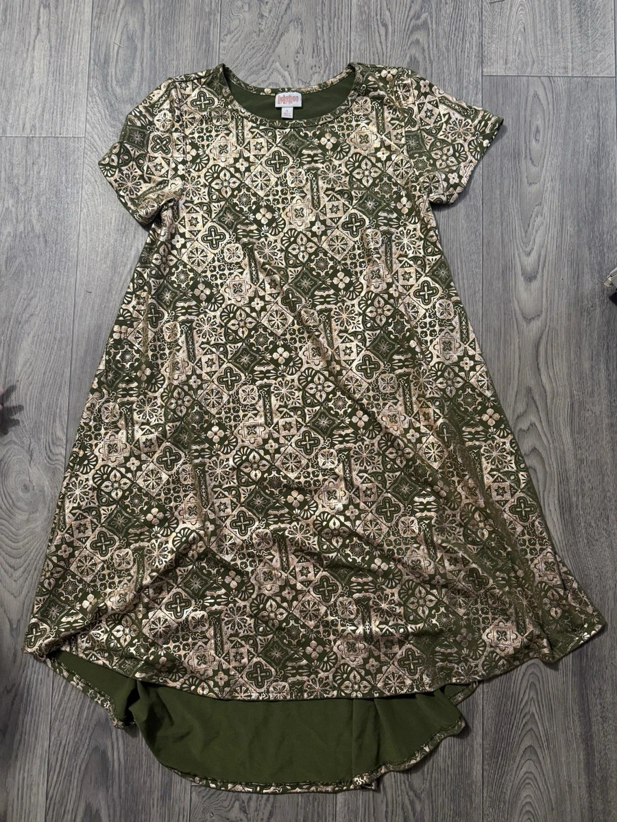 slim fit dress slacks LuLaRoe Women's XS Elegant Carly Metallic Chevron Dress  Parsimony Shoppes