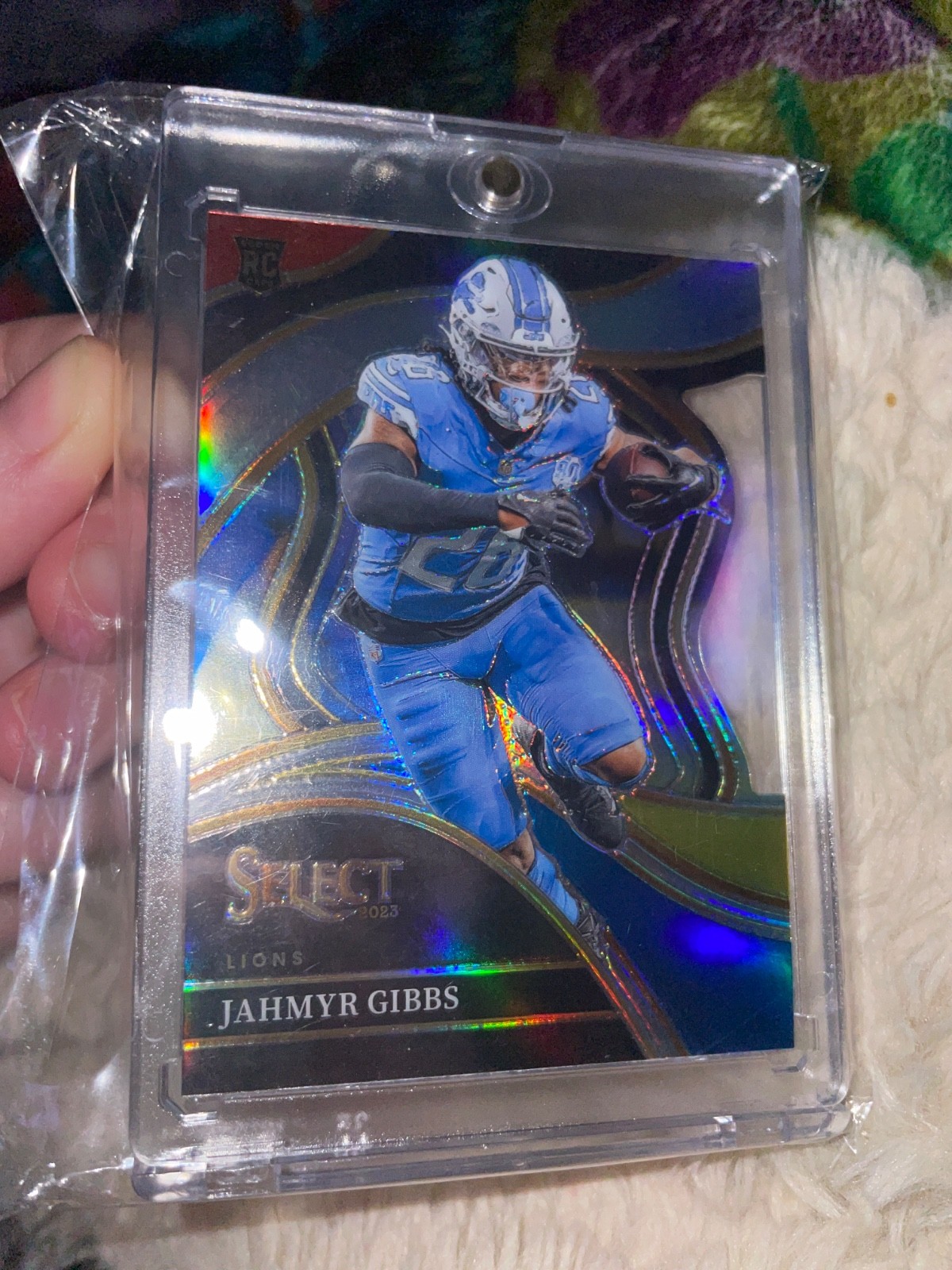 2023 Panini Select Club Level Red & Yellow Prizm Die-Cut Jahmyr Gibbs Rookie RC 