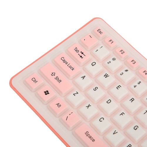 Silicone Keyboard 107 Keys Waterproof Dustproof Folding Two Colors 2.4G Wir Fit - Afbeelding 8 van 18