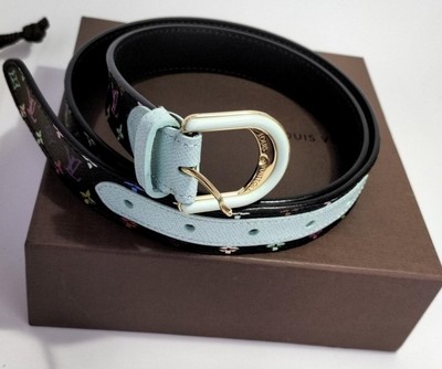 Auth Louis Vuitton Monogram Multicolor Ceinture Belt Santur 