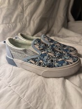 Disney Lilo and Stitch Slip-on Shoes Girls Kids Size 2 Blue