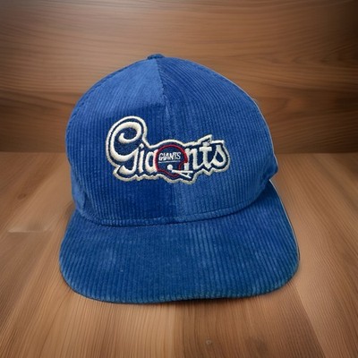 Rare Vintage  80s New York Giants Hat Corduroy Snapback AJD CAP CORP MADE IN USA