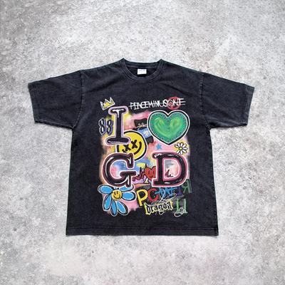 G-DRAGON GRAFFITI DIGITAL T-SHIRT KPOP JERSEY ÜBERMENSCH WORLD