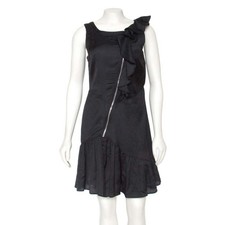 *CLEARANCE!* Marc by Marc Jacobs Black Cotton Blend Sleeveless Ruffle Dress sz 4