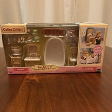 Calico Critters Sylvanian Families Deluxe Bathroom Set CC2480 30 Pieces Inc NEW