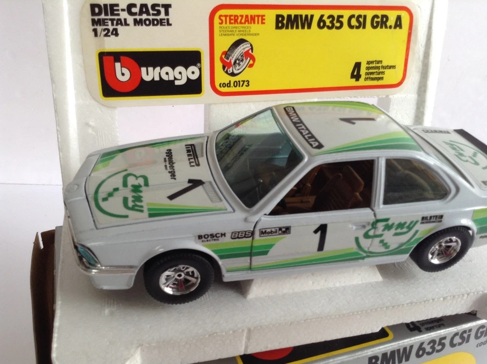 🔥Lot vintage🚗 BBURAGO BMW 635 CSI GR. A 1:24 🍂 SPETTACOLARE 🍂☕ - Immagine 4 di 4