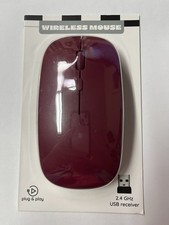 Natural Maroon Vivitar Wireless Computer Mouse NEW IN PACK 