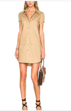 EQUIPMENT Remy Utility Button Up Shirt Dress Cotton Short Sleeve Capsule Size S