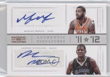 2012 Panini National Treasures 42/99 Marcus Morris Andrew Nicholson #54 Auto 0p5