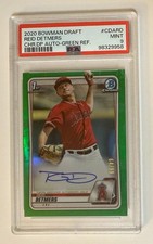 2020 Bowman Draft REID DETMERS Green Refractor Auto /99 PSA 9 MINT