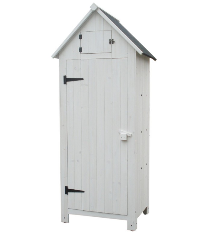 Armoire de rangement Habrita 0.41m² blanc pour jardin et terrasse ARM0805W
