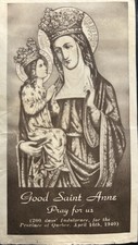 Sainte Anne priez pour nous carte chrétienne sainte prière pour obtenir une faveur spéciale