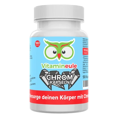 Chrom Kapseln - 500µg aus Chrompicolinat - vegan - hochdosiert - Vitamineule - Bild 1 von 4