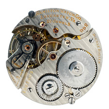 Antique 16s 1919 Hamilton Montgomery Railroad Pocket Watch Movement 992
