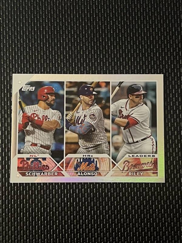 2023 Topps Series 1 Pete Alonso Kyle Schwarber Austin Riley Rainbow Foil #178