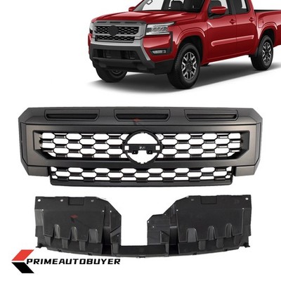 For Nissan Frontier 2025-2026 Front Bumper Upper Grille W/Radiator Cover 2Pcs