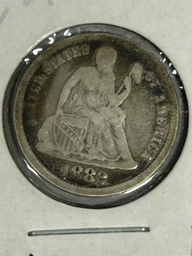 1882 Seated Liberty Dime – Silver – Circulated VG Full LIBERTY