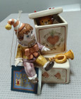 Vtg 1983 Schmid Music Box, Teddy In Box Goes Up & Down. Clown, The Entertainer — photo 1