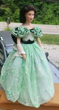 Gone With the Wind Franklin Mint Heirloom Doll Scarlett O'Hara In Green Dress