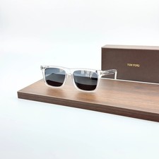 Tom Ford TF906 Sunglasses Clear Frame Black Lenses New w/ Box
