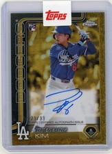 2025 Topps Gilded Collection Hyeseong Kim Gold Rookie Auto /99 Dodgers