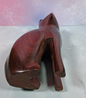 Vintage Wooden Kitty Hand Carved Mid Century Modern Sitting Wood Cat Figurine — photo 6
